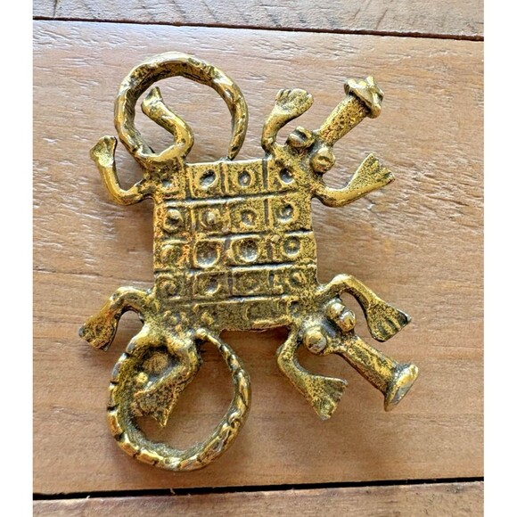 Vintage Alva Museum Replica Alligator Pin Brooch Used - Picture 6 of 13